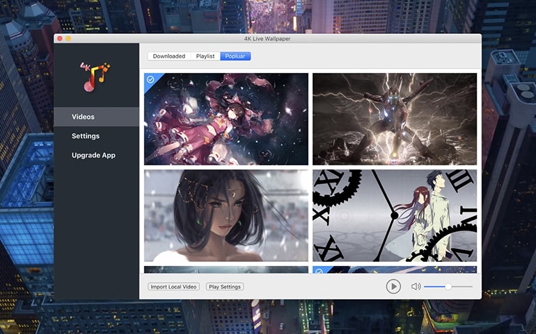 4K Live Wallpaper app for Mac